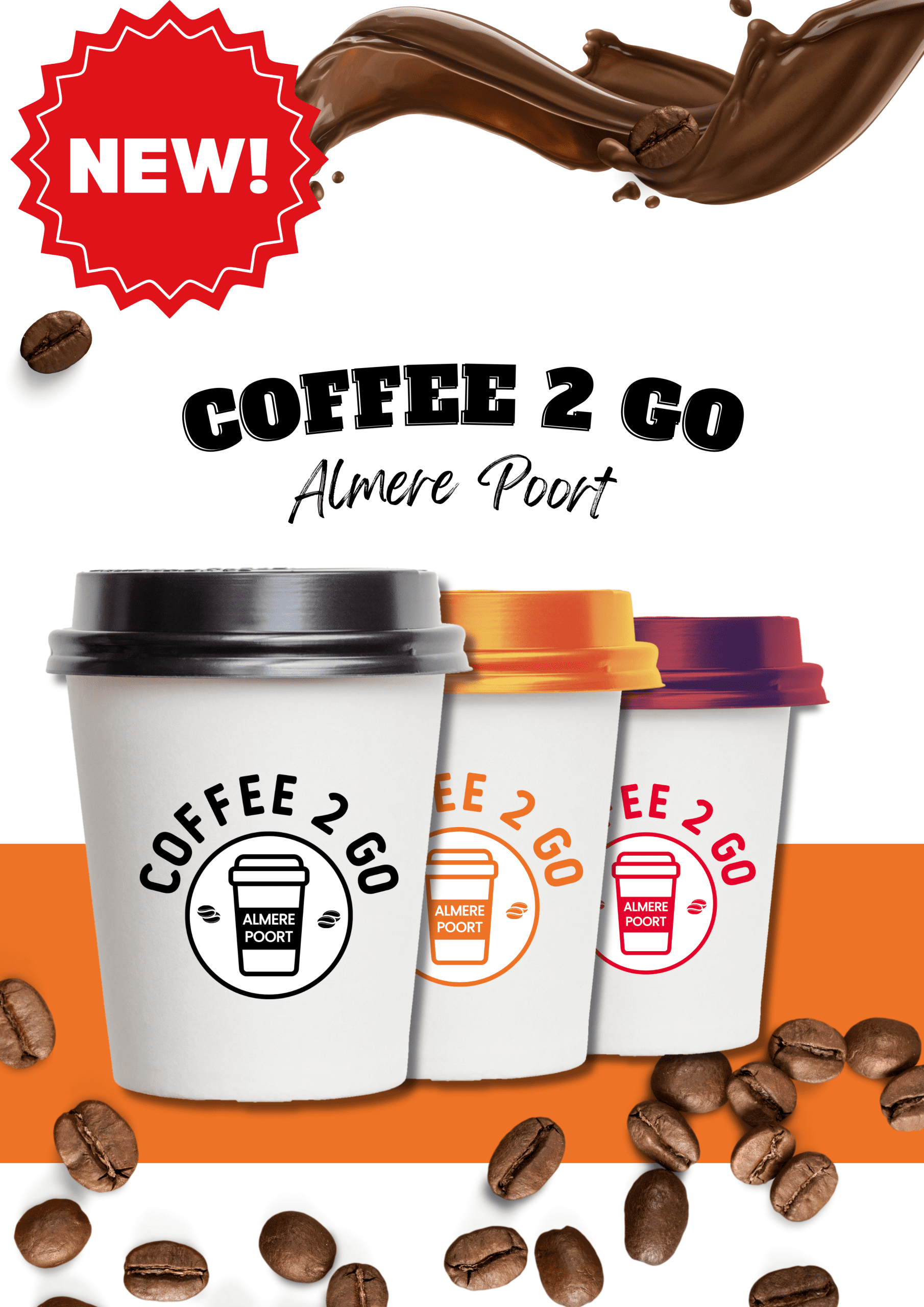 Brown Creative Buy 1 Get 1 Coffee Poster
